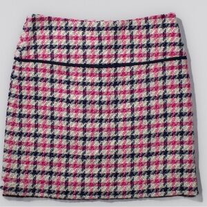 Brooks Brothers Pink and Black Checkered Mini Skirt